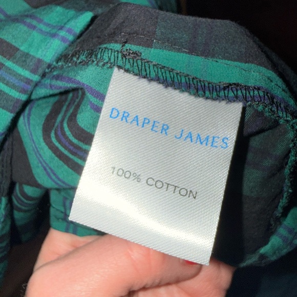 Draper James Cam Smocked Dress in Green Blackwatch Plaid - Size Small (NWT) - Picture 8 of 9